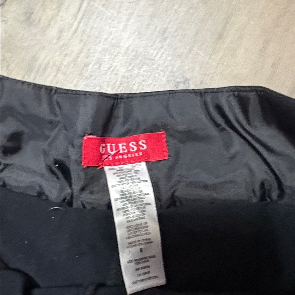Guess Pink Tweed Mini Skirt with Black Band - Picture 2 of 4